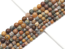Load image into Gallery viewer, Natural New Ocean Jasper Round Smooth Beads, Sku#U1321