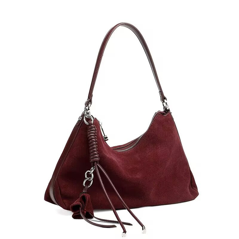 Women's Retro Crossbody Shoulder Bag – Soft Cowhide Leather Underarm Bag for Commuting | Sarah Express