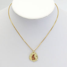 Load image into Gallery viewer, Gold Colorful Enamel Butterfly On Oval Charm, Sku#LK864