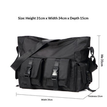 Load image into Gallery viewer, Men's Japanese Streetwear Canvas Crossbody Bag – Utility Shoulder Bag for Travel &amp; Daily Use