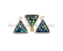 Load image into Gallery viewer, 100% Natural Abalone Shell Triangle Shape Pendant/Charm, Abalone Jewelry, Shell Jewelry, Beach Jewelry,  11x12mm,SKU#Z310