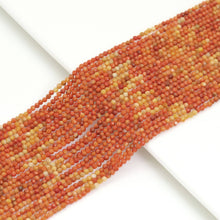 Load image into Gallery viewer, 2mm Genuine Orange Coral Round Faceded Beads, Sku#U1942