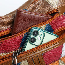 Load image into Gallery viewer, Women's Color-Block Patchwork Crossbody Bag | Multi-Layer PU Leather Shoulder Bag
