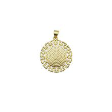 Load image into Gallery viewer, Gold Round Mop Pearl Religous Charm, Sku#LX240