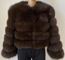 Load image into Gallery viewer, Faux Fox-fur Patchwork Thickened Warm Fur Coat