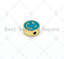 Load image into Gallery viewer, Double Sides Colorful Smiley Face Coin Spacer Beads, sku#N58