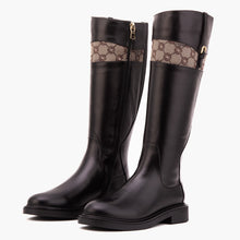 Load image into Gallery viewer, The Bellina Black Leather Women’s Knee-High Women Boot