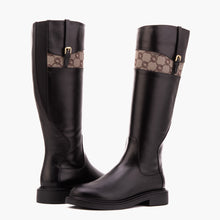 Load image into Gallery viewer, The Bellina Black Leather Women’s Knee-High Women Boot