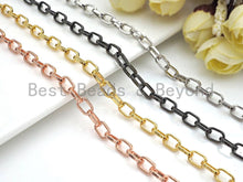 Load image into Gallery viewer, 6x9mm Textured Paper Clip Chain by Yard, E512