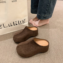 Load image into Gallery viewer, Women's Suede Platform Slippers - Height Boosting Comfort Shoes