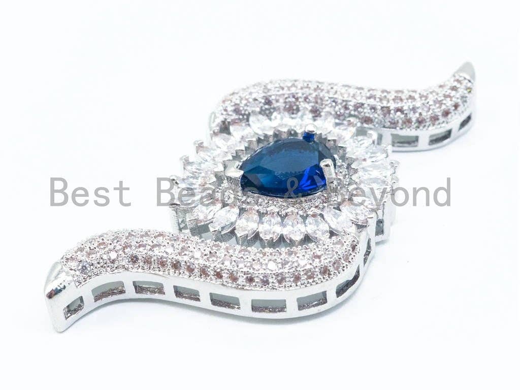 CZ Micro Pave Teardrop Stone Pendant, sku#L152