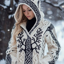Load image into Gallery viewer, Women's Skin-friendly, Anti-pilling Knitted Cardigan With A Round Neckline, Loose Fit, And Long Length
