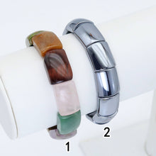 Load image into Gallery viewer, 14x17mm Curved Rectangle Stretchy Bracelet, Sku#U1993