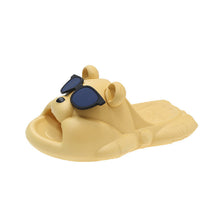 Load image into Gallery viewer, Cute Sunglasses Bear Slippers
