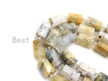 Load image into Gallery viewer, High Quality Natural Dentric Opal Cylinder Facted Beads, Natural Opal beads, 12x18mm, sku#U668