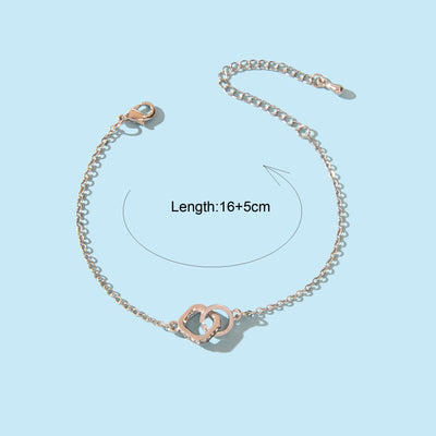 Trendy Jewelry Rhinestone Square Circle Silver Chain Bracelets for Wedding Party
