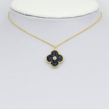 Load image into Gallery viewer, White Black Flower Charm Pendant, Sku#FH234