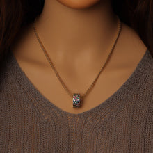 Load image into Gallery viewer, Gold Silver box Chin with Spacer Tube Pendant Necklace