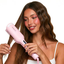 Load image into Gallery viewer, KENZZI Wave Styler 2-Barrel Hair Waver, 1.25 in, 6 Heat Settings, Pink