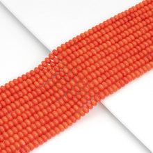 Load image into Gallery viewer, 4x6mm Quality Orange Coral Smooth Rondelle Beads, Sku#U1974