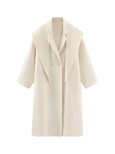 Load image into Gallery viewer, Double Breasted White Wool Coat For Women Autumn And Winter Double-sided Medium To Long Style