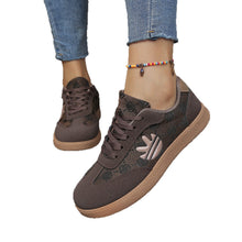 Load image into Gallery viewer, Women's Retro Chunky Sole Sneakers – Color-Block Lace-Up Platform Shoes