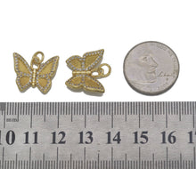 Load image into Gallery viewer, Gold CZ Butterfly Charm, Sku#L700