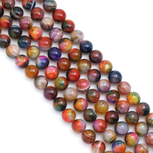 Load image into Gallery viewer, 14mm Orange Green Agate Round Smooth Beads, Sku#U1847