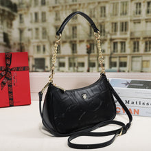 Load image into Gallery viewer, Embossed Letter Crossbody Bag - Women's PU Leather Shoulder Bag with Adjustable Strap