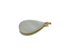 Load image into Gallery viewer, Gold Mother of Pearl Teardrop Charm, Sku#LX46