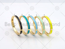 Load image into Gallery viewer, Thick Colorful Enamel Bracelet, Fully Around Enamel Bracelet, stacking bracelet, Stackable Bracelet, 7x66mm,Sku#X268C