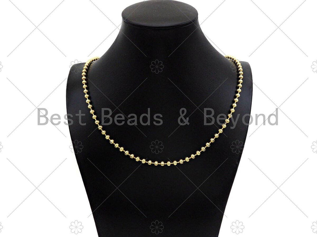 18K Gold/Silver 4mm Solid Lantern Style Chain by yard SKU#67