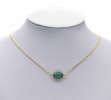 Load image into Gallery viewer, Gold Oval Gemstone Charm, Sku#LY23