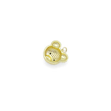 Load image into Gallery viewer, Clear Pink CZ Bear Head Shape Charm, Sku#A154