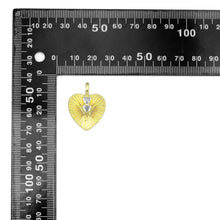 Load image into Gallery viewer, Cystal CZ Heart on Radical Heart Charm Pendant, Sku#LX755