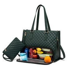 Load image into Gallery viewer, Women's Insulated Lunch Bag – Large Leak-Proof Tote with Laptop Storage | 8 Colors