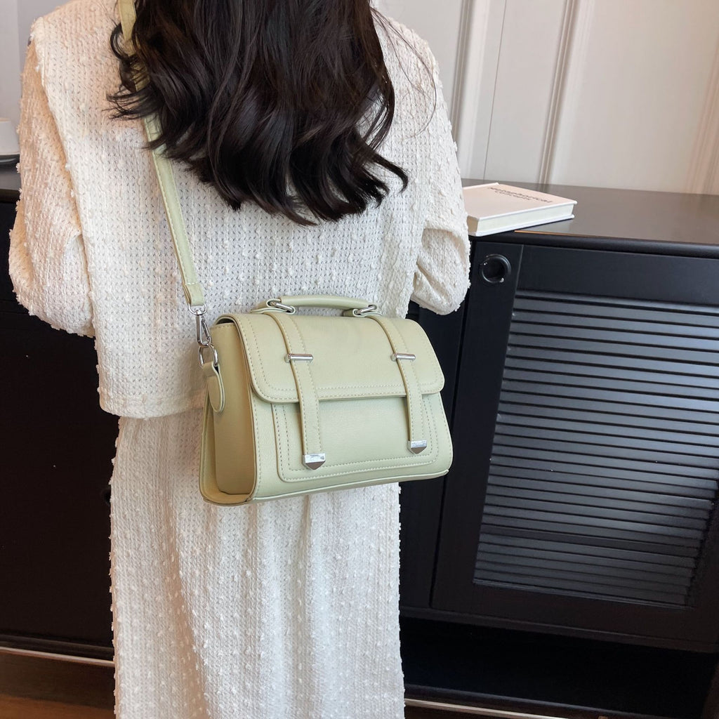 Women's Minimalist Crossbody Shoulder Bag - Versatile PU Leather Handbag with Multiple Compartments