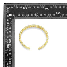Load image into Gallery viewer, Gold Silver Dual Color Cuban Chain Cuff Adjustable Bracelet, Sku#LK1130
