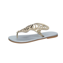 Load image into Gallery viewer, Women's Butterfly Cutout Flat Sandals | PU Open-Toe Slide Slippers