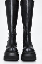Load image into Gallery viewer, Women's Platform Boots | Genuine Leather Lace-Up Zipper Mid-Calf Winter Boots