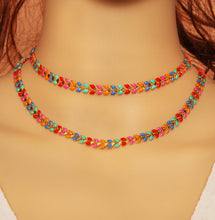 Load image into Gallery viewer, Colorful Gold Arrow Enamel Chain by yard/Necklace,sku#HX03