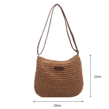 Load image into Gallery viewer, Women's Handwoven Straw Tote Bag | Beach Vacation Handbag | Woven Summer Tote