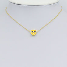 Load image into Gallery viewer, Yellow Enamel Cool Smiley Face with Sunglass spacer beads, Sku#LK1111
