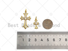 Load image into Gallery viewer, CZ Micro Pave Cross Shape Pendant/Charm,Cubic Zirconia Charm L512