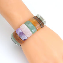Load image into Gallery viewer, 10x25mm Curved Rectangle Stretchy Bracelet, Sku#U1978