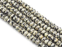 Load image into Gallery viewer, Genuine Dalamtion Jasper Rondelle Smooth Beads, Sku#U1405