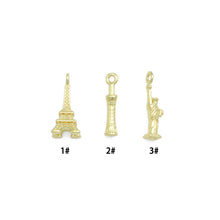 Load image into Gallery viewer, Eiffel Tower, Leaning Tower Of Pisa, Statue of Liberty Charm Pendant,Sku#LD751