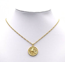 Load image into Gallery viewer, Gold Hamming Bird On Round Coin Charm, Sku#LK733