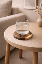 Load image into Gallery viewer, Ibiza Teak Wood &amp; Resin Coaster Set – 4 Piece