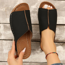 Load image into Gallery viewer, Wedge Sandals - Peep Toe Platform Slides